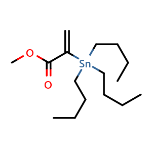 Chemical structure of 2-(Tributylstannyl)acrylic acid methyl ester , CAS 124582-37-2, AChemBlock U131630