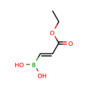 Chemical structure of 1-Ethyl (2E)-3-borono-2-propenoate , CAS 1263814-90-9, AChemBlock U131632