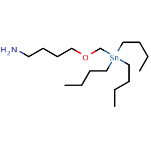 Chemical structure of 4-[(Tributylstannyl)methoxy]-1-butanamine , CAS 1577233-75-0, AChemBlock U131645