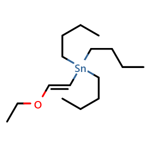 Chemical structure of 2-ethoxyvinyltri-n-butyltin , CAS 20420-43-3, AChemBlock U131656