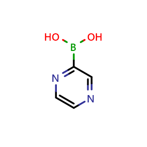 Chemical structure of Pyrazin-2-yl-boronic acid , CAS 762263-64-9, AChemBlock U131664