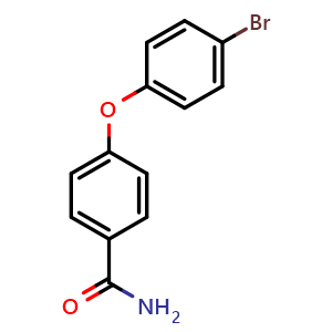 Chemical structure of 4-(4-bromophenoxy)benzamide , CAS 1019535-88-6, AChemBlock U131683