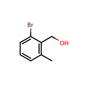 Chemical structure of (2-bromo-6-methylphenyl)methanol , CAS 1055969-07-7, AChemBlock U131692