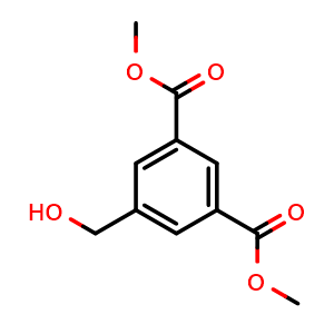 Chemical structure of dimethyl 5-(hydroxymethyl)benzene-1,3-dicarboxylate , CAS 109862-53-5, AChemBlock U131712
