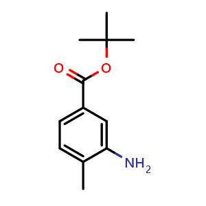 Chemical structure of tert-Butyl 3-amino-4-methylbenzoate , CAS 111773-25-2, AChemBlock U131716