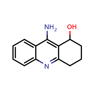 Chemical structure of 9-amino-1,2,3,4-tetrahydroacridin-1-ol , CAS 124027-47-0, AChemBlock U131764