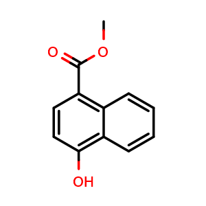 Chemical structure of methyl 4-hydroxynaphthalene-1-carboxylate , CAS 13041-63-9, AChemBlock U131783