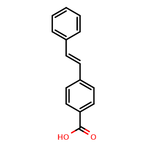 Chemical structure of (E)-4-styrylbenzoic acid , CAS 13041-75-3, AChemBlock U131784