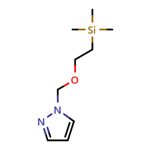 Chemical structure of trimethyl-[2-(pyrazol-1-ylmethoxy)ethyl]silane , CAS 133560-57-3, AChemBlock U131798