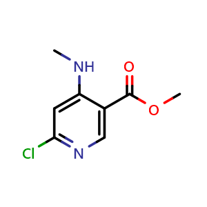 Chemical structure of methyl 6-chloro-4-(methylamino)pyridine-3-carboxylate , CAS 1404095-41-5, AChemBlock U131824
