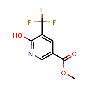 Chemical structure of methyl 6-hydroxy-5-(trifluoromethyl)nicotinate , CAS 1476762-59-0, AChemBlock U131843