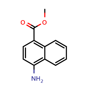 Chemical structure of methyl 4-aminonaphthalene-1-carboxylate , CAS 157252-24-9, AChemBlock U131859