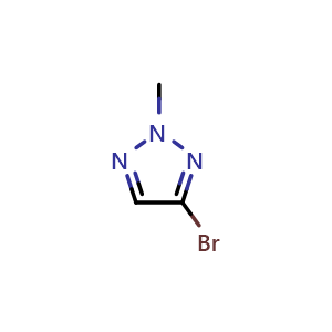 Chemical structure of 4-bromo-2-methyltriazole , CAS 16681-67-7, AChemBlock U131878