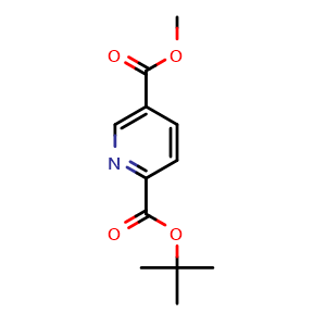 Chemical structure of 2-tert-butyl 5-methyl pyridine-2,5-dicarboxylate , CAS 177760-48-4, AChemBlock U131887