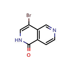 Chemical structure of 4-bromo-2,6-naphthyridin-1(2H)-one , CAS 1817727-42-6, AChemBlock U131902