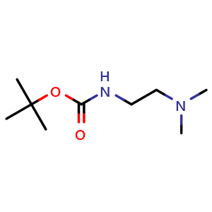 Chemical structure of tert-butyl 2-(dimethylamino)ethylcarbamate , CAS 196200-04-1, AChemBlock U131923