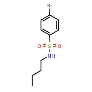 Chemical structure of 4-bromo-N-butylbenzenesulfonamide , CAS 1984-28-7, AChemBlock U131925