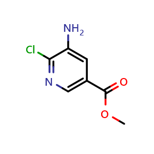 Chemical structure of methyl 5-amino-6-chloropyridine-3-carboxylate , CAS 211915-96-7, AChemBlock U131947