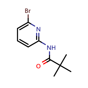 Chemical structure of N-(6-bromopyridin-2-yl)pivalamide , CAS 221087-47-4, AChemBlock U131958