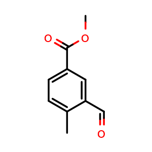 Chemical structure of Methyl 3-formyl-4-methylbenzoate , CAS 23038-60-0, AChemBlock U131963