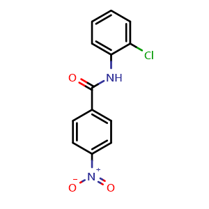 Chemical structure of N-(2-chlorophenyl)-4-nitrobenzamide , CAS 2585-28-6, AChemBlock U131978