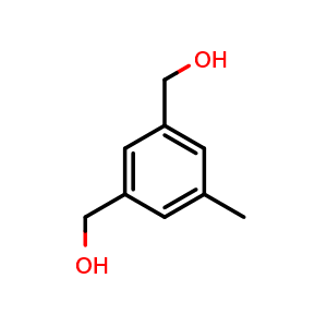 Chemical structure of 1,3-Benzenedimethanol, 5-methyl- , CAS 27711-63-3, AChemBlock U131983