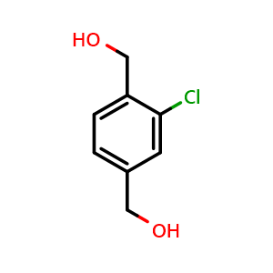 Chemical structure of 1,4-Benzenedimethanol, 2-chloro- , CAS 2801-00-5, AChemBlock U131984