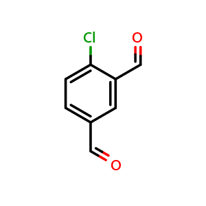 Chemical structure of 4-chloroisophthalaldehyde , CAS 2845-84-3, AChemBlock U131986