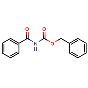 Chemical structure of Carbamic acid, N-benzoyl-, phenylmethyl ester , CAS 38091-74-6, AChemBlock U132023