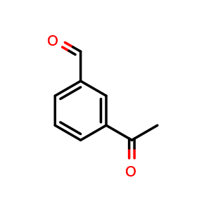 Chemical structure of 3-Acetylbenzaldehyde , CAS 41908-11-6, AChemBlock U132040