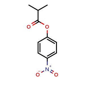 Chemical structure of 4-nitrophenyl isobutyrate , CAS 4195-16-8, AChemBlock U132041