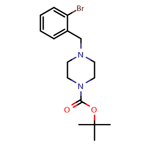 Chemical structure of tert-butyl 4-(2-bromobenzyl)piperazine-1-carboxylate , CAS 460094-85-3, AChemBlock U132048