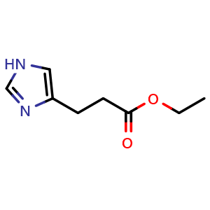 Chemical structure of ethyl 3-(1H-imidazol-4-yl)propanoate , CAS 52237-38-4, AChemBlock U132072
