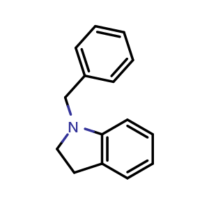 Chemical structure of 1-benzylindoline , CAS 61589-14-8, AChemBlock U132108