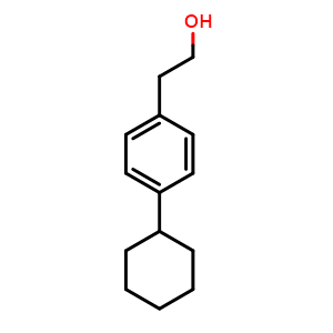 Chemical structure of 2-(4-cyclohexylphenyl)ethanol , CAS 690224-27-2, AChemBlock U132130