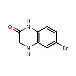 Chemical structure of 6-Bromo-3,4-dihydroquinoxalin-2(1H)-one , CAS 854584-01-3, AChemBlock U132167