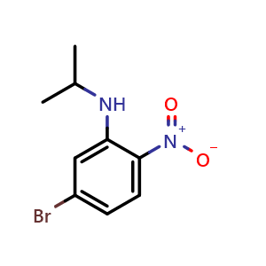 Chemical structure of 5-bromo-N-isopropyl-2-nitrobenzenamine , CAS 863604-71-1, AChemBlock U132177