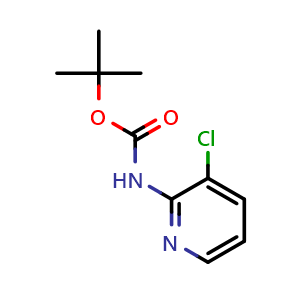 Chemical structure of tert-butyl 3-chloropyridin-2-ylcarbamate , CAS 873456-96-3, AChemBlock U132183