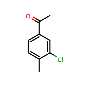 Chemical structure of 1-(3-chloro-4-methylphenyl)ethanone , CAS 90792-98-6, AChemBlock U132205