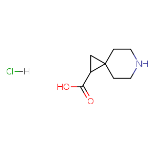 Chemical structure of 6-Azaspiro[2.5]octane-1-carboxylic acidhydrochloride , CAS 1332530-45-6, AChemBlock U132252
