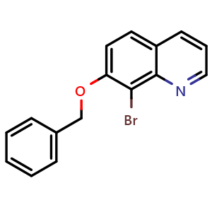 Chemical structure of 7-(benzyloxy)-8-bromoquinoline , CAS 1647113-44-7, AChemBlock U132259