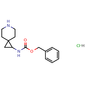 Chemical structure of Benzyl (6-azaspiro[2.5]octan-1-yl)carbamate hydrochloride , CAS 1774897-50-5, AChemBlock U132263