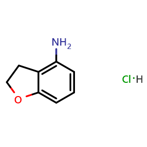 Chemical structure of 2,3-dihydrobenzofuran-4-amine hydrochloride , CAS 2135331-32-5, AChemBlock U132269