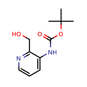 Chemical structure of tert-butyl 2-(hydroxymethyl)pyridin-3-ylcarbamate , CAS 824429-51-8, AChemBlock U132291