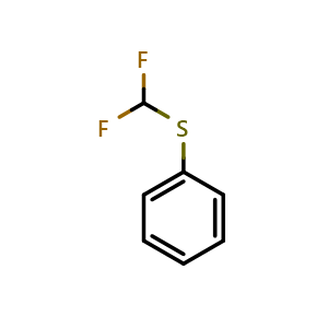 Chemical structure of [(difluoromethyl)thio]benzene , CAS 1535-67-7, AChemBlock U132306