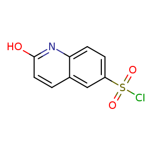 Chemical structure of 2-Hydroxyquinoline-6-sulfonyl chloride , CAS 569340-07-4, AChemBlock U132311
