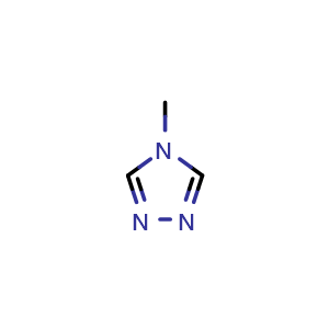 Chemical structure of 4-methyl-4H-1,2,4-triazole , CAS 10570-40-8, AChemBlock U132328