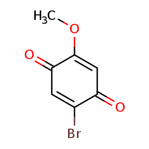 Chemical structure of 2-bromo-5-methoxycyclohexa-2,5-diene-1,4-dione , CAS 23030-65-1, AChemBlock U132332