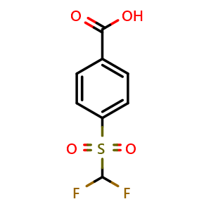 Chemical structure of 4-(Difluoro-methanesulfonyl)-benzoic acid , CAS 4837-22-3, AChemBlock U132371