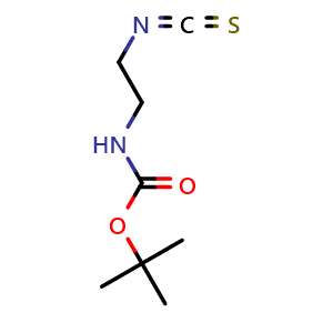 Chemical structure of N-Boc-2-isothiocyanatoethylamine , CAS 137743-46-5, AChemBlock U132380